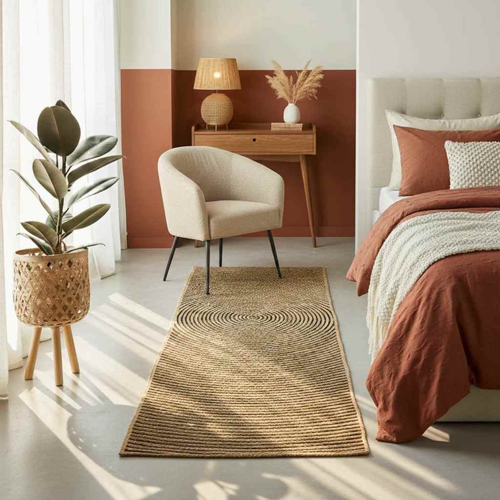 Maison Exclusive - Bereichsteppich Schwarz 100 X 200 Cm Jute