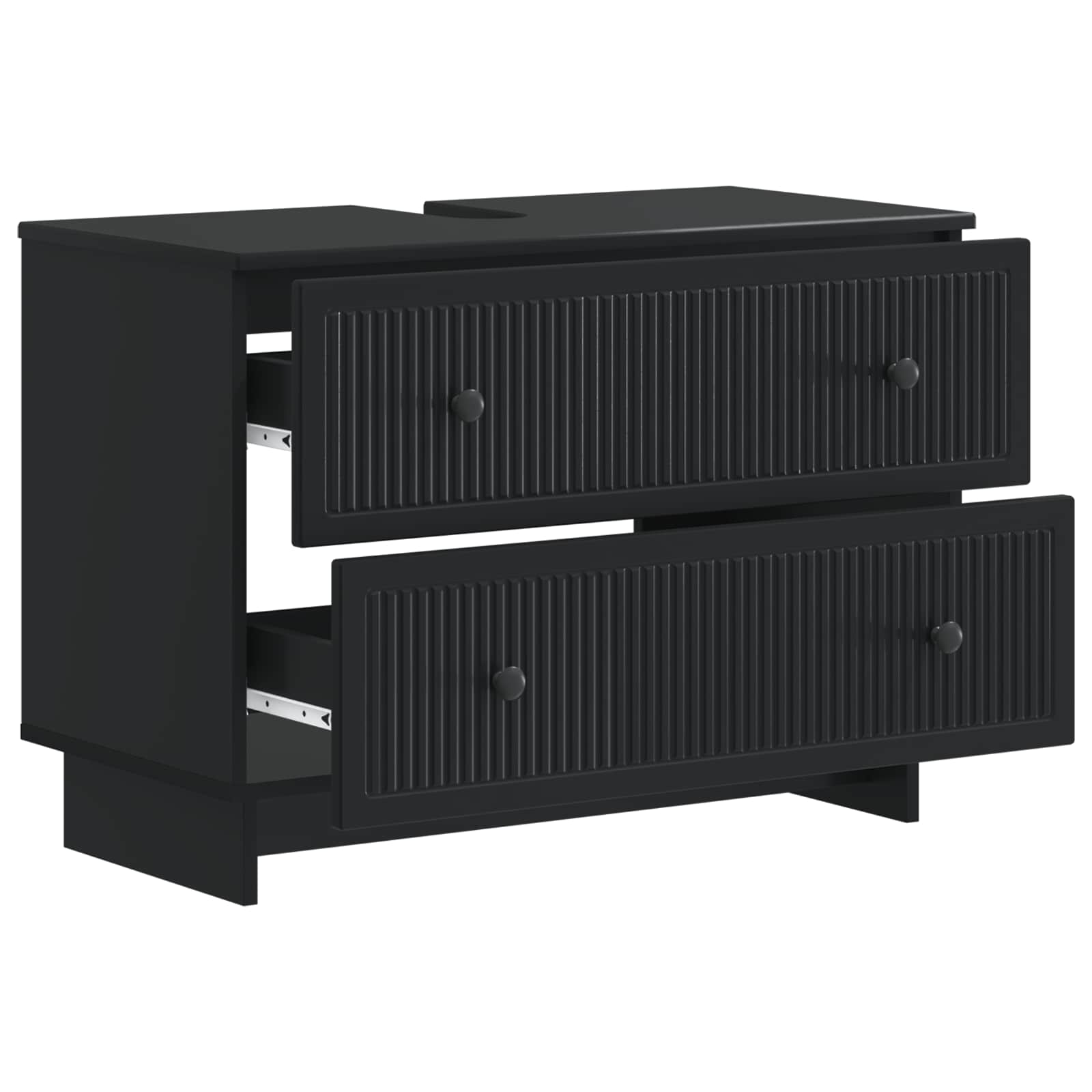 Maison Exclusive - Waschbeckenschrank Ede Schwarz 82 X 41 X 59 Cm