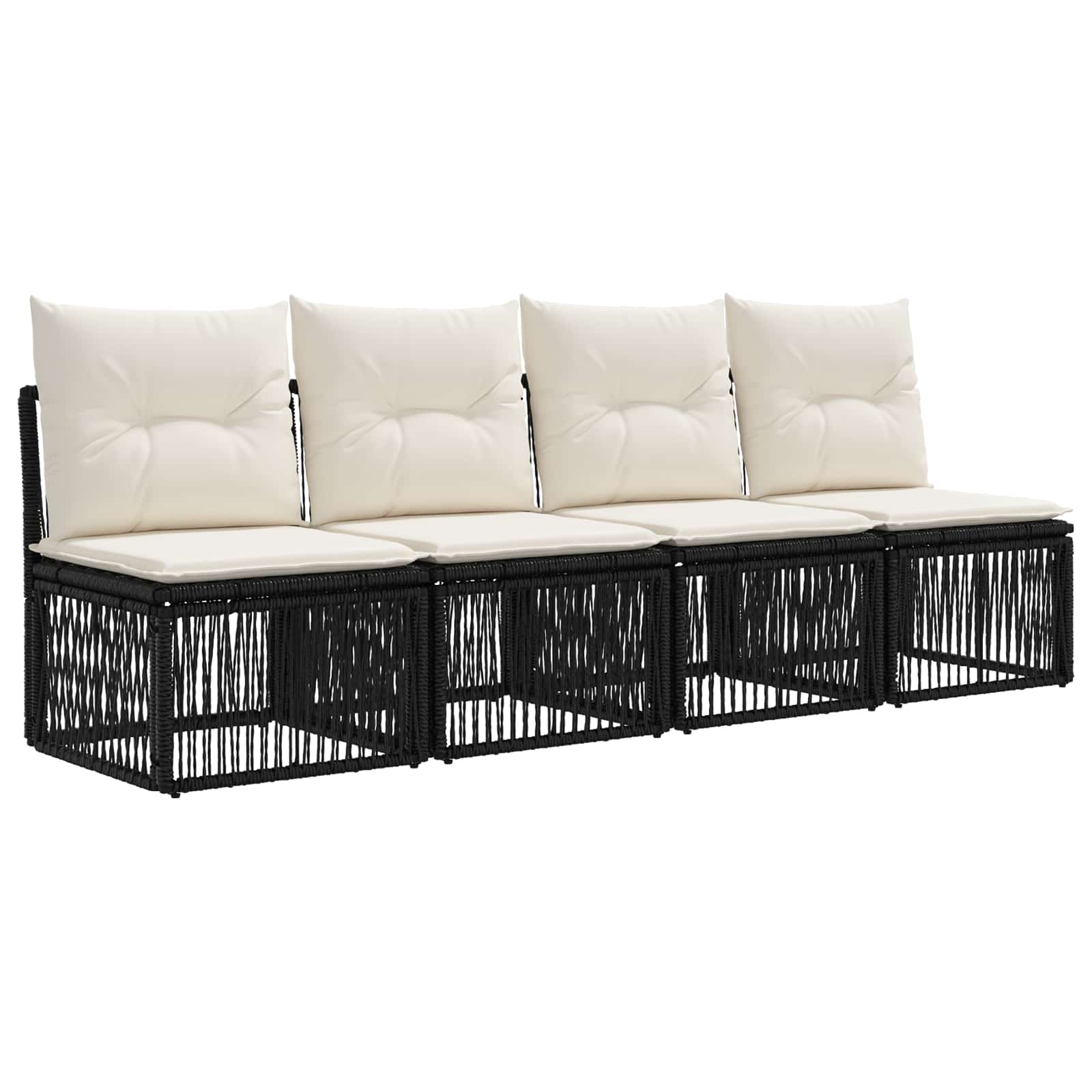 Maison Exclusive - 4-sitzer-sofa 4 Stk. 4-sitzanzahl Schwarz Poly
