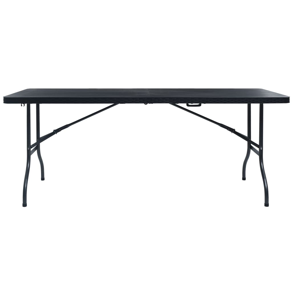 Maison Exclusive - Gartentisch Klappbar Schwarz 180×75×72 Cm Hdpe