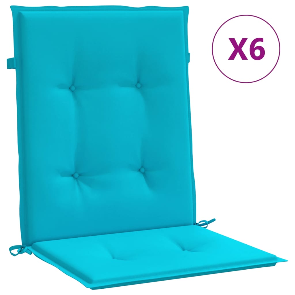 Maison Exclusive - Niedriglehner-auflagen 6 Stk. Türkis Stoff
