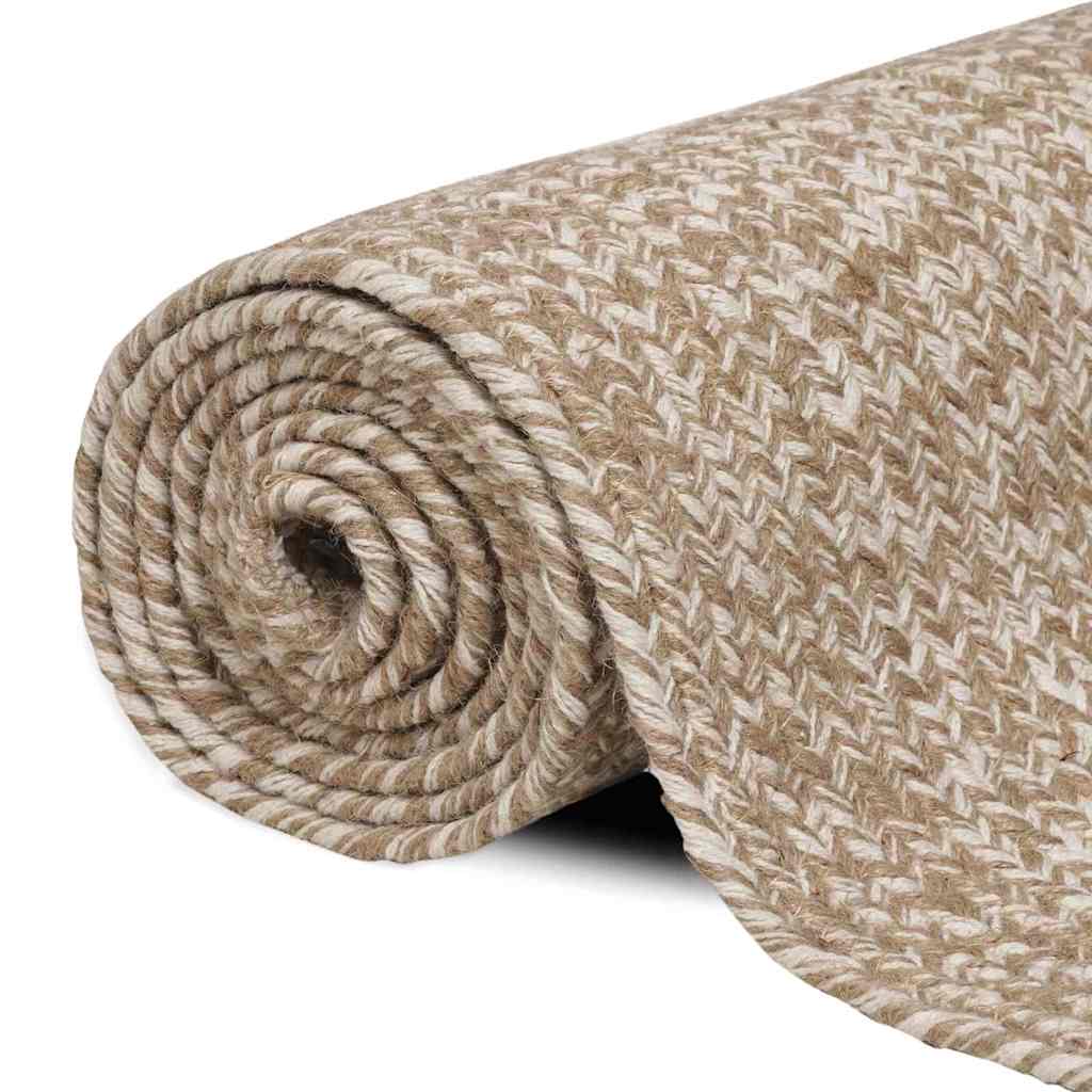 Maison Exclusive - Bereichsteppich Natürlich Und Weiß 140 X 200 C