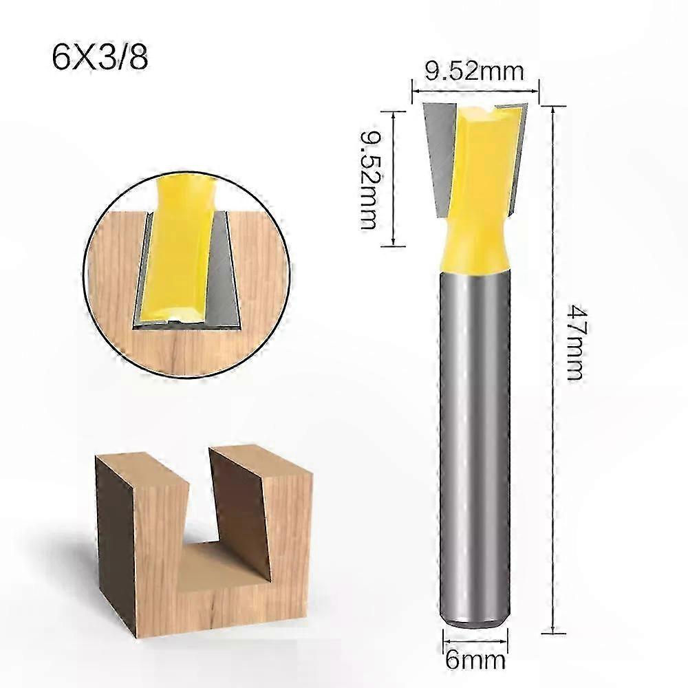 1/4"-nutfräser-set Mit Geradem Schaft, 6 Mm Schaft, 14° Winkel, Holzbearbeitungs-nutfräser, Gravieren Und Tischlerarbeiten, 14-teiliges Set, Professionelles Werkzeug.