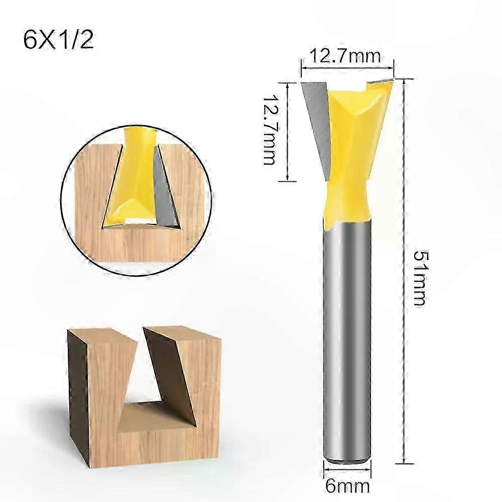 1/4"-schwalbenschwanzfräser-set, 6 Mm Schaft, 14 Grad Winkel, Fräser Für Holzbearbeitung, Gravur Und Holzbearbeitung