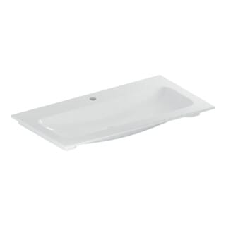 Geberit Möbelwaschtisch iCon 90x48cm, Hahnl. mit., o. ÜL, we/KeraTe