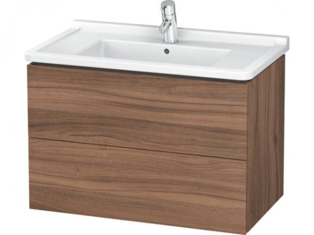 Duravit Waschtischunterschrank L-Cube 82x46,9cm, Nussb Nat, 2 Schub., wandhängend