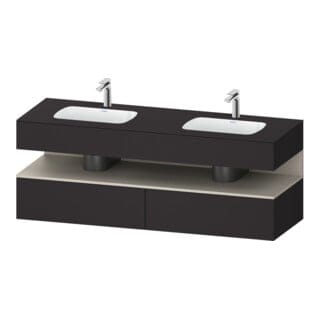Duravit Einbauwaschtisch-Möbel-Set Qatego 160x55x60cm, Kon-WTU, Tau m/Grap matt