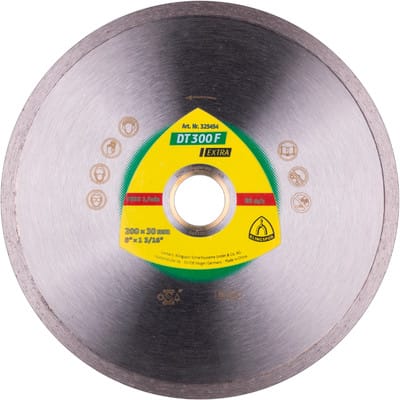 Klingspor DT 300 F Diamanttrennscheiben, 200 x 1,9 x 30 mm 1,9 x 7 mm, geschlossener Rand Reduzierring 25,4