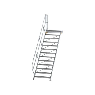 MUNK Aluminium-Treppe Plattform 45° 13 Stufen