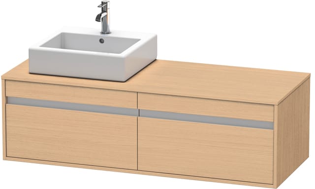 Duravit Waschtischunterschrank Ketho 140x55x42,6cm, f AWT, 2 AZ, B li, Ei Nat