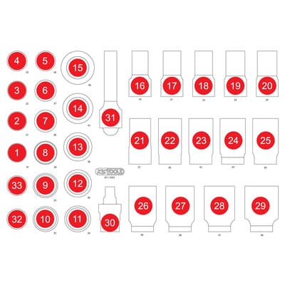 KS Tools Leere Schaumstoffeinlage zu 811.1033