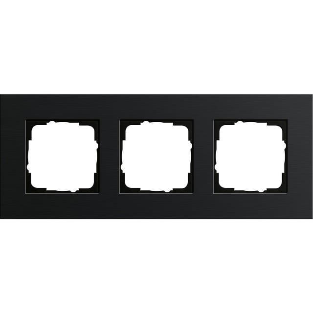 Gira Abdeckrahmen 3-fach aluminium schwarz 0213126