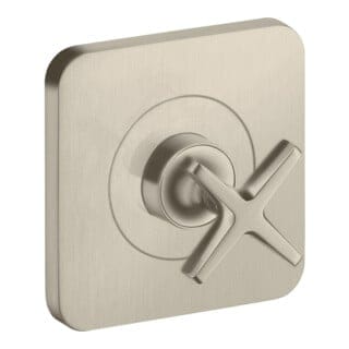 hansgrohe Fertigset Axor Citterio E UP-Absperrvtl. 120x120mm, brushed nickel