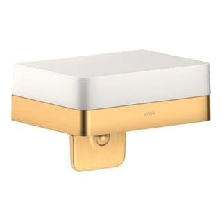 hansgrohe Lotionspender Axor universal mit Ablage, Glas, brushed brass