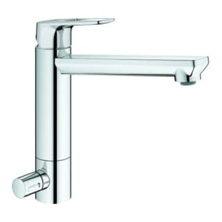 Grohe Spültisch-Einhebelmischer BauLoop 1/2", mittelh Ausl, int. Vorabs, chr