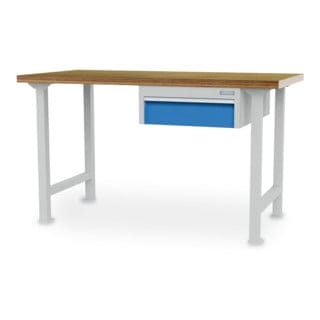 Bedrunka+Hirth Reihenwerkbank mit Hängeschubladenblock mit 1 Schublade BxTxH 2000x750x859 mm