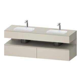 Duravit Einbauwaschtisch-Möbel-Set Qatego 160x55x60cm, Kon-WTU, B, Tau m/tau matt