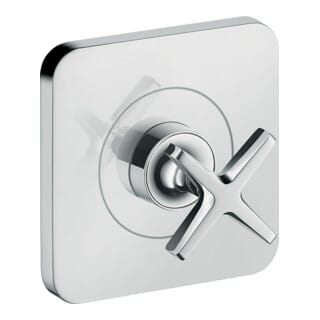 hansgrohe Fertigset Axor Citterio E UP-Absperrvtl. 120x120mm, Edelstahl-Optik