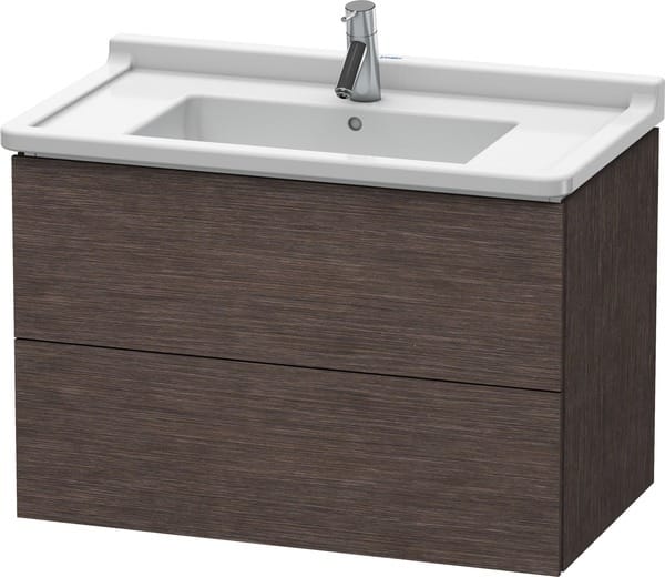 Duravit Waschtischunterschrank L-Cube 82x46,9cm, Ei dkl. geb., 2 Schub., wandhängend