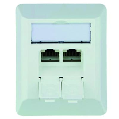 Telegärtner Anschlussdose AMJ45 8/8K Ap Cat6A aws 80x65mm 100023002