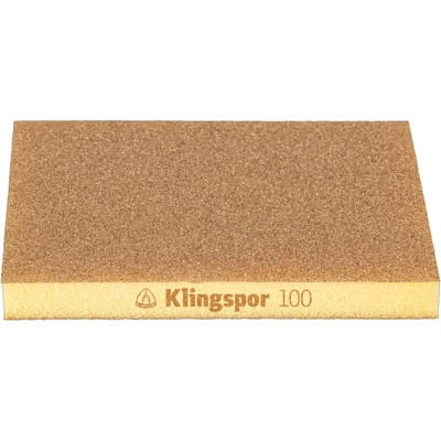 Klingspor SW 501 TR Schleifschwämme Aluminiumoxid, 123 x 96 x 12,5 mm Korn 100