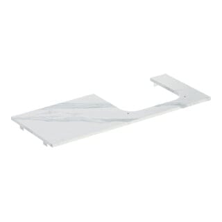 Geberit Waschtisch-Platte One 120x2x47cm, AS re, Steinz., Marmor we/ma