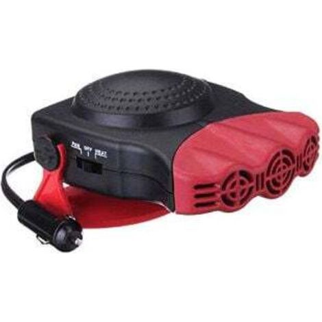 Chauffage De Voiture, Chauffage Rapide 2 En 1 Avec Chauffage Et Refroidissement, Anti-buée, 12 V, 150 W, Allume-cigare 3 Prises, Rouge