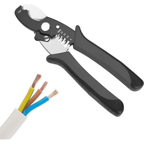 Pince Coupante, Pince À Dénuder, Coupe Câbles, Coupe Câble Électrique, Cable Cutter, Pince Coupe Câble, Outils De Coupe De Câbles 2-en-1 Robustes