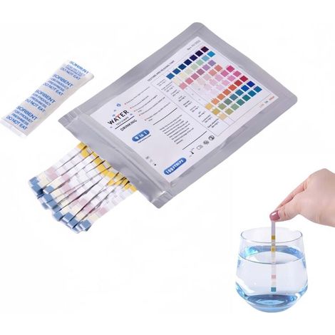 100 Pcs Bandelettes Test 9-en-1 Pour Eau Potable, Analyse Plomb, Nitrate, Ph, Nitrites, Chlore, Dureté, Testeur Fiable Pour Maison Et Bureau