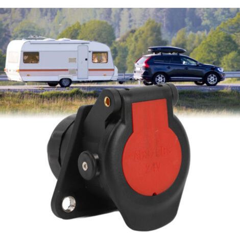 Connecteur De Remorque 24 V 7 Broches, Connecteur D'Adaptateur De Câblage De Connexion Fiable Pour Camping-car, Caravane, Bateau--trimec