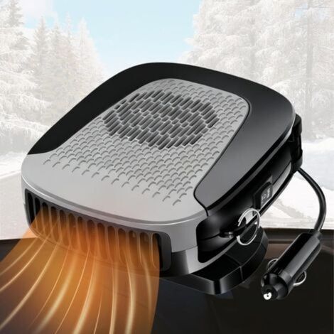 Chauffage De Voiture Avec Poignée, 2 En 1 Chauffage Et Refroidissement, Dégivreur De Pare-brise Portable À Chauffage Rapide 12v 120w, Rotation À 360°