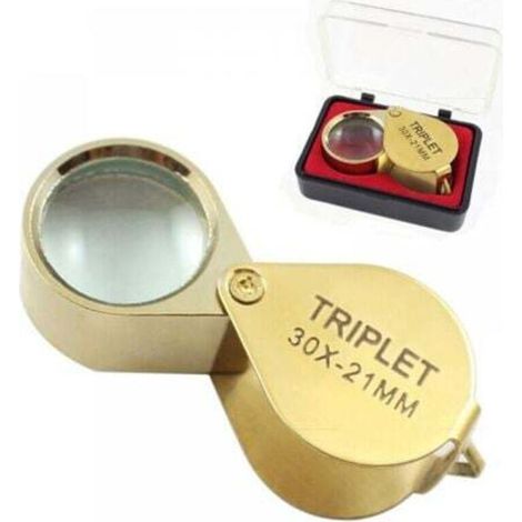 Bijoutier Eye Loupe Verre Loupe 30x Loupe Avec Boîtier 30x Loupe De Poche Pliable En Verre Loupe Botaniste Loupe Bijoutier 30x Loupe De Poche Pour Bijoutier Horloger Lecture De Journal
