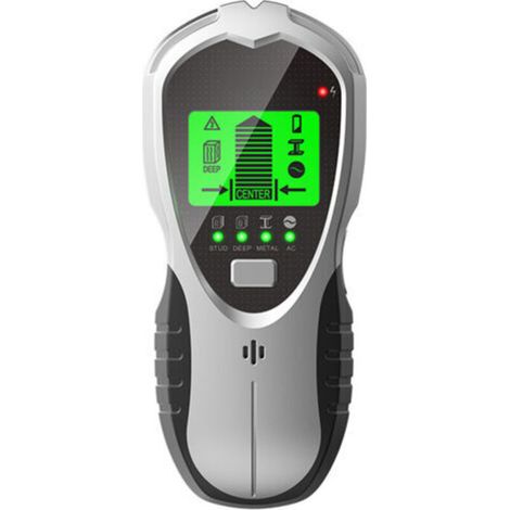 Détecteur De Mur 4 En1 Detecteur De Metaux Mural Avec Écran Lcd Détecteur De Montants,détecteur Avec Batterie 9v Pour Détection Métaux,fils Électrique,studs En Bois Dans Murs,sols Et Plafonds，argent