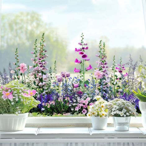 1 Rouleau D'Autocollants Pour Vitres De Plantes, Autocollants Statiques Pour Gloire Du Matin, Film Pour Vitres De Fleurs, Adapté Aux Portes Et Balcons