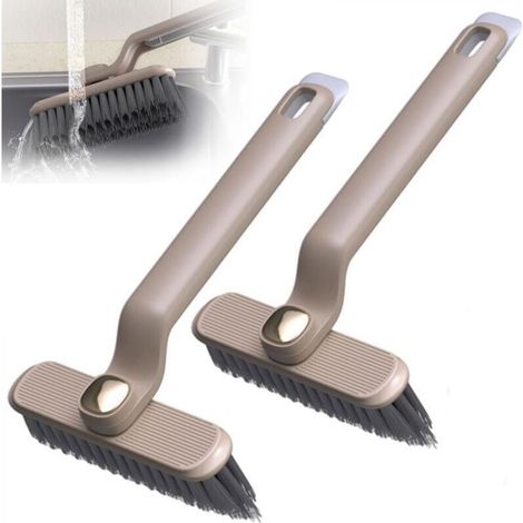 Lot De 2 Brosses Rotatives Multifonctions Pour Le Nettoyage Des Crevasses, Rotation À 360 Degrés, Pour La Cuisine Et La Salle De Bain (kaki)