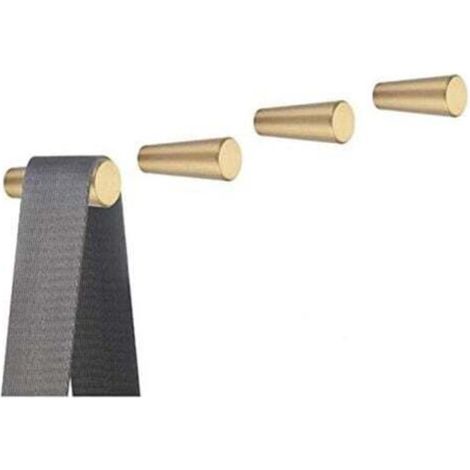 Lot De 4, Crochets Mural En Laiton Brossé, 40 Mm X 15 Mm, Crochets Porte-serviettes Manteau Dorés Pour Salle De Bain, Porte-patères, Cintres Serv