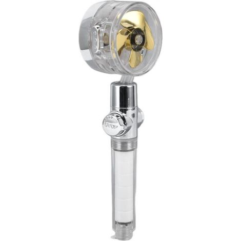 Pommeau De Douche À Jet Hydroélectrique Vortex, Pommeau De Douche Rotatif À 360°, Pommeau De Douche Haute Pression Avec Interrupteur Pause Et Filtre