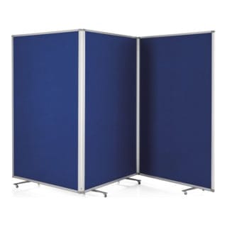 Magnetoplan Präsentationswand mobil, faltbar, royalblau