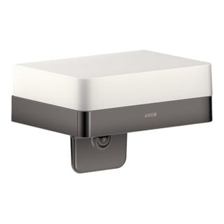 hansgrohe Lotionspender Axor universal mit Ablage, Glas, polished black chrome