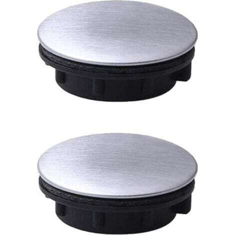 2pcs Évier Ruban Trou Couvercle En Acier Inoxydable Robinet Trou Couvercle Évier Trou Plaque Bouchon Bouchon Obturateur Pour Salle De Bain Cuisine (trou D'Installation Pour 1.2-1.6in/31-40mm)…