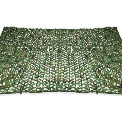 Voile D'Ombrage Rectangulaire Design Camouflage Shade 3x4 M Vert Plaid