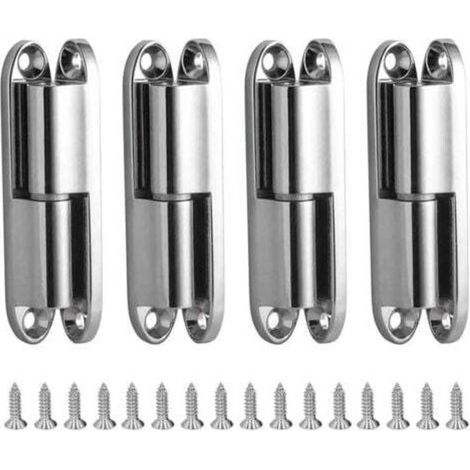 Charniere Porte Placard, 4pcs Charnières De Portes Avec Vis 231-1 Charnière Porte Inoxydable Démontable, Paumelles De Porte Pour La Maison Meubles Ma