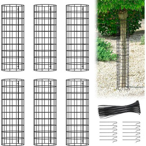 Lot De 6 Protections En Métal De 41,9 Cm Pour Tronc D'Arbre - Protection En Maille Pour Plantes - Protection Contre Les Écorces De Cerf, Lapin, Chats