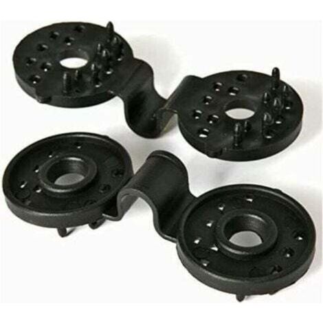 Lot De 10 Œillets À Clipser Noirs - Idéal Pour Le Montage De Votre Jardin, Terrasse Et Balcon - Protection Contre Le Vent Et Votre Brise-vue--trimec
