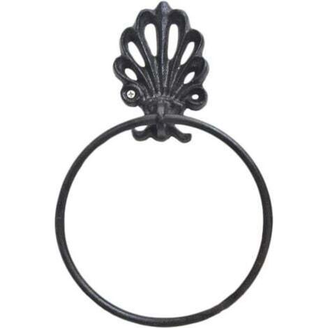 Anneau À Serviette Rétro En Fer Forgé Porte-serviette Porte-serviette En Papier Porte-serviette De Toilette Suspendu Serviette Cintre Salle De Bains Montage Mural Accessoires