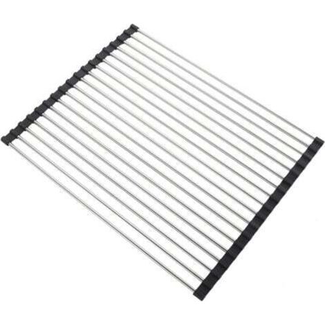 43 X 35 Cm Egouttoir Vaisselle Pliable, Séchoir Vaisselle Énroulable, Egoutoire Evier Cuisine, Égouttoir Roulant, Enroulement, Roll Up Pliable, Egouttoir Grille Séchage, Pour Cuisine