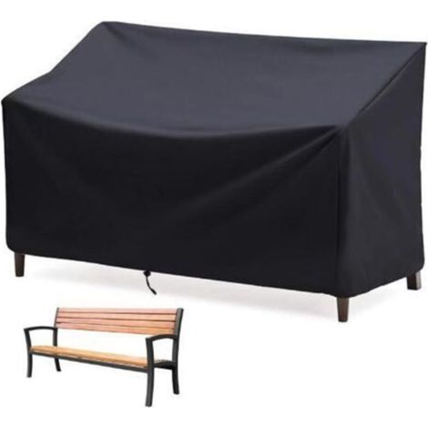 Housse De Banc De Jardin Extérieur, Housse De Protection Pour Canapé 3 Places Imperméable, Coupe-vent, Anti-uv, 210d Oxford Housse De Siège De Banc De Patio (162 X 66 X 89cm)