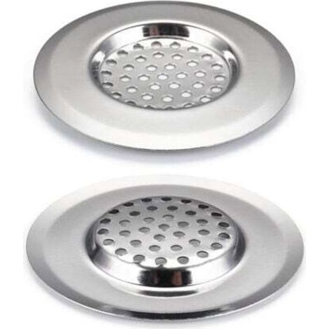 2pcs Passoire D’évier De Cuisine, Crépine De Vidange D’évier En Acier Inoxydable, Lave-vaisselle (gr057)