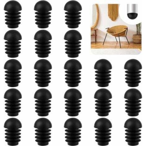 Capuchons De Pieds De Chaise, 50 Pièces, Embouts Ronds, Capuchons De Tube De Chaise, Protection Des Pieds De Chaise, Capuchons D'Entrée Ronds Pour Protection Des Pieds De Chaise, Meubles (19 Mm)