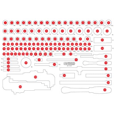 KS Tools Leere Schaumstoffeinlage zu 811.1137